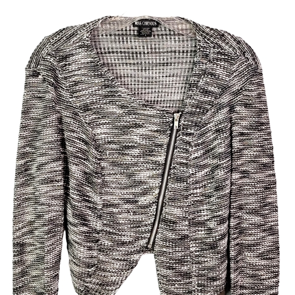 Miss Chevious Vintage Y2K Lightweight Asymmetrical Zip Up Top Jacket Women's S - Picture 2 of 11